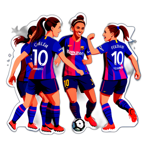 Stiker Seru untuk Pertandingan Chelsea FC Women vs FC Barcelona Femení
