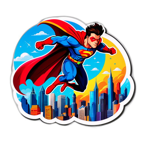 מדבקה דמיונית של ניב סולטן כגיבור על