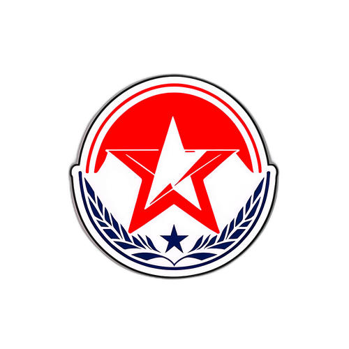 Kuzey Kore Ulusal Sembollerini İçeren Minimalist Sticker