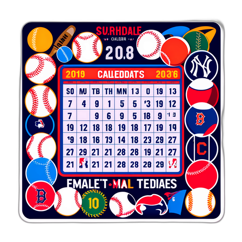 Kulayful na MLB Schedule Sticker
