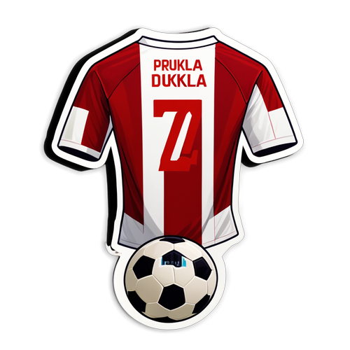 Nálepka Dukla Praha fotbalového dresu