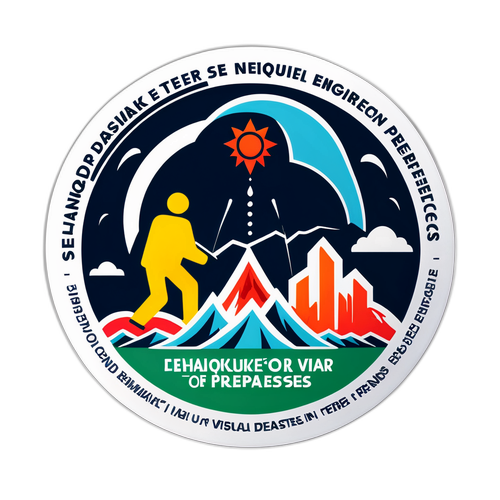 地震应急准备贴纸