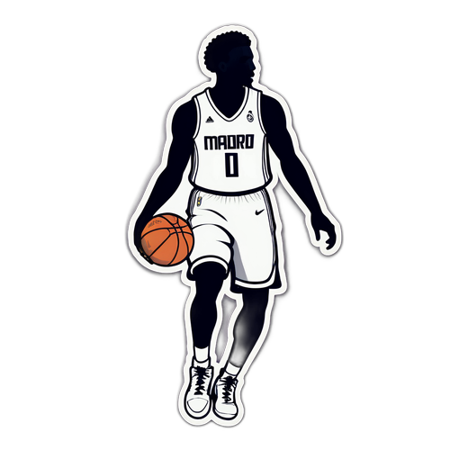 Real Madrid Basketbol Forması Stiliyle Sticker