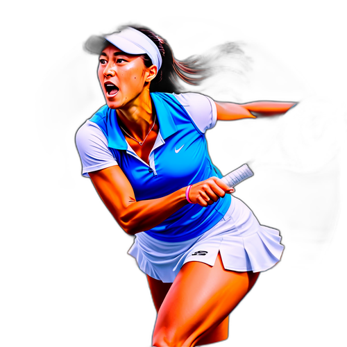 Dynamic Tennis Action Sticker