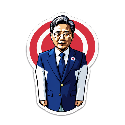 韓国大統領をテーマにしたイラスト