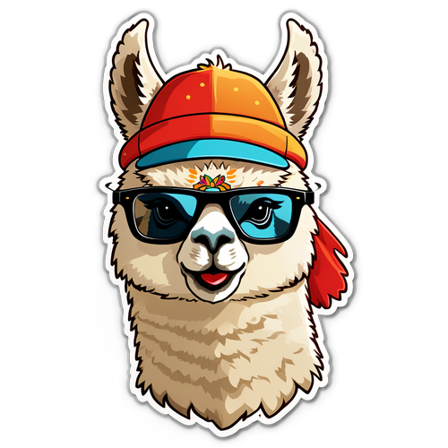 Chill Out with This Hilarious Alpaca: Your New Favorite Sticker!