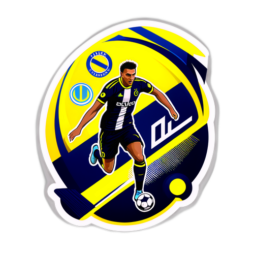Futbolcu Gol Atma Sticker Tasarımı