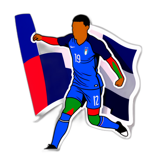 Stijlvolle Outline van Kylian Mbappé in Actie