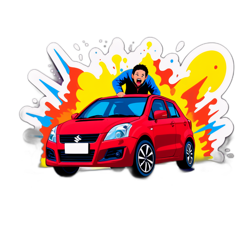 スズキ車の事故の瞬間