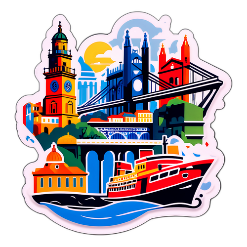 Imagery emblematic din Porto și Sporting într-un mozaic creativ