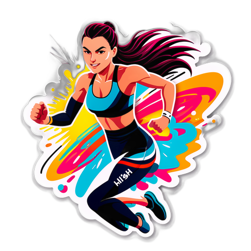 גל הירש כאישה דינמית בסביבה ספורטיבית מודרנית