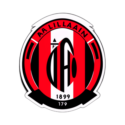 Adesivo moderno in stile logo per AC Milan