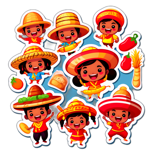 Stiker Makanan Lucu di KJP Pasar Jaya