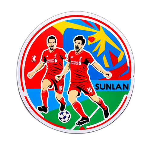 桑蘭對利物浦的激情對決貼紙