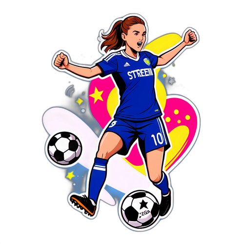Feminin fotballspiller i Toppserien-uniform