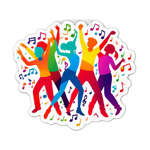 Vibrante Dansfeest Silhouet