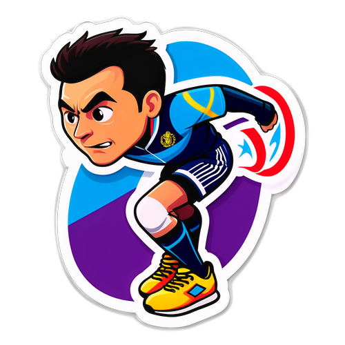 สติ๊กเกอร์นักกีฬาในชุดแข่งขันจากสกอตแลนด์