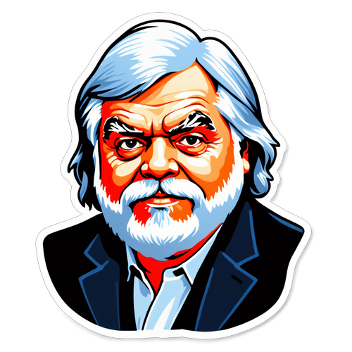 Sticker met illustratie van Paul Watson