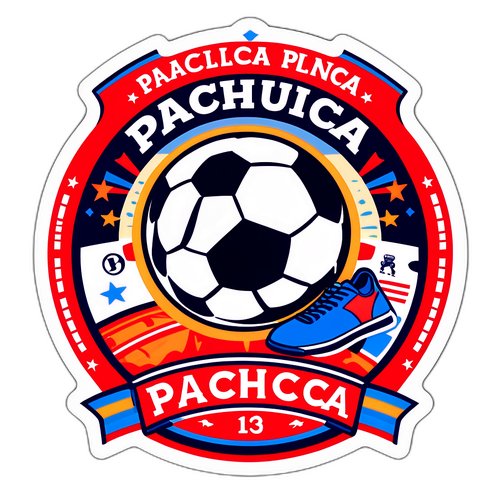 Stiker Retro Pachuca dengan Estetika Sepak Bola Vintage