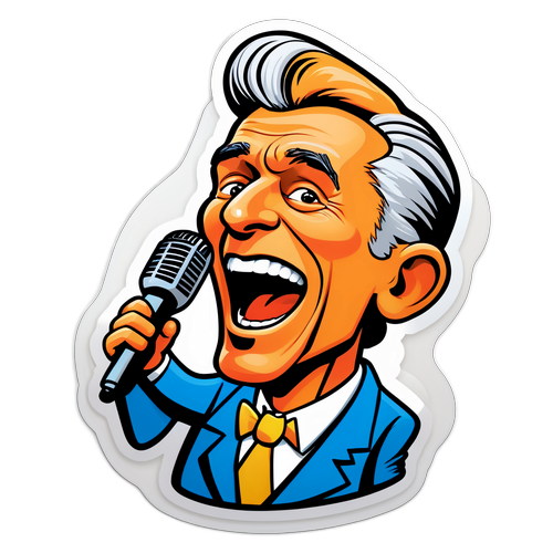 Vrolijke karikatuur van Rene Karst