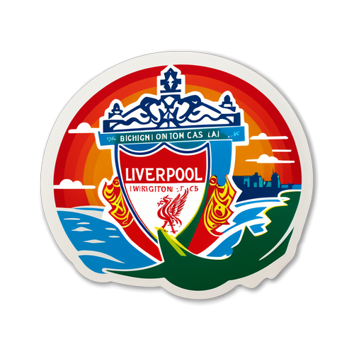 Funky Liverpool Meets Brighton: The Ultimate Sticker Stunner Celebrating Football Rivalry!