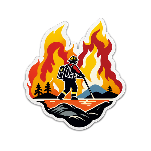 San Diego Firefighter Landscape Awareness Sticker