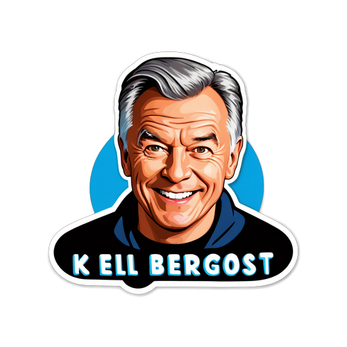 Humoristisk Kjell Bergqvist Klistermärke