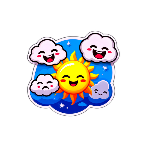 Stiker Ramalan Cuaca Lucu