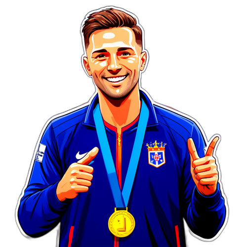 Jiří Procházka s vítěznou medailí