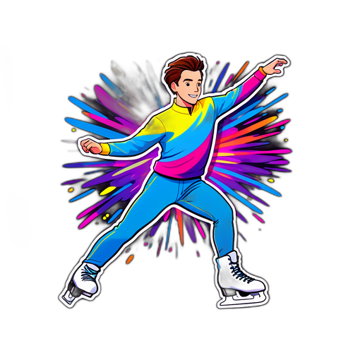 הוא מתאמן על רוטינת החלקה מתקדמת