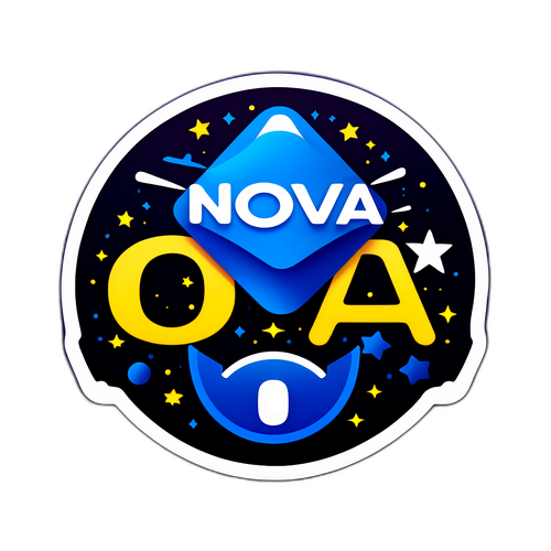 Sticker s tématem akce 'Nova kupuje O2 TV'