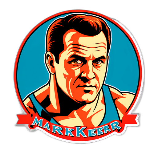 Vintage Wrestling Aesthetic Mark Kerr Sticker
