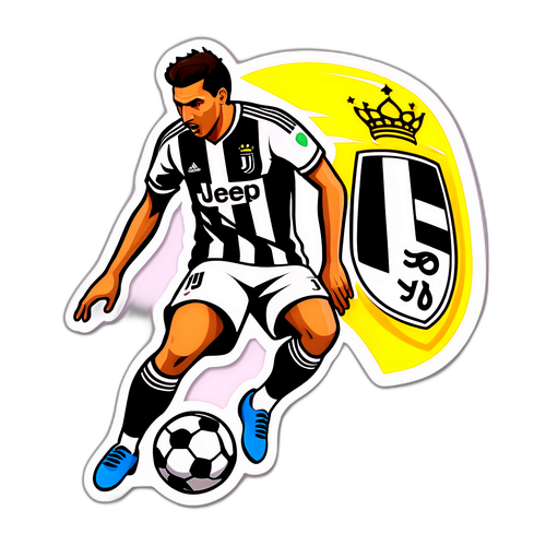 Sticker ya Mpira wa Miguu wa Juventus