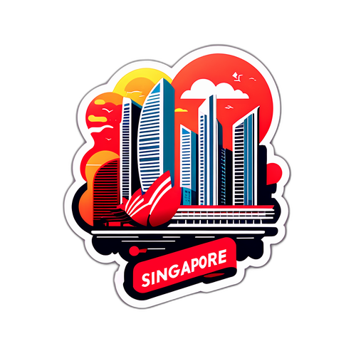 Абстрактная композиция архитектуры Сингапура