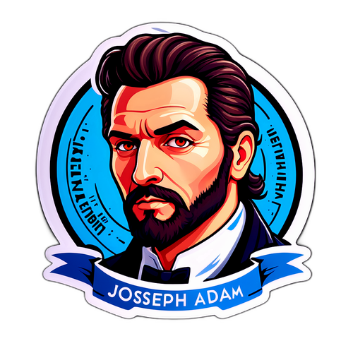 Autocolant modern cu Joseph Adam