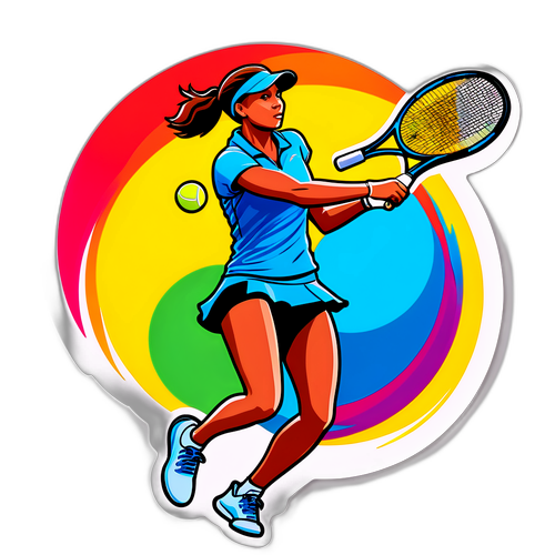 Stylized Tennis Sticker ni Alexandra Eala