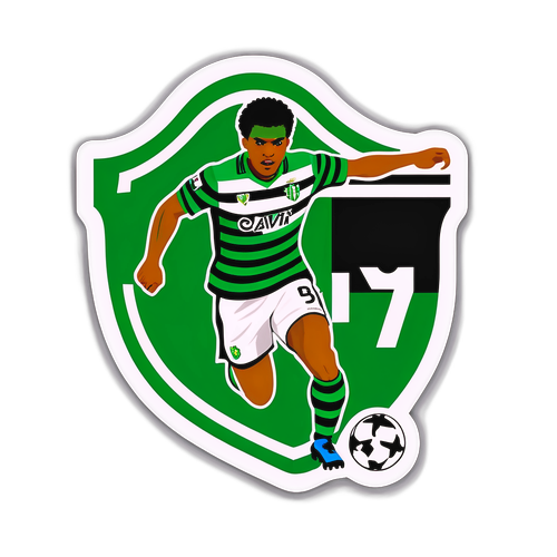 Σχέδιο αυτοκόλλητου για τον αγώνα Γκιμαράες και Σπόρτινγκ Λισαβόνας