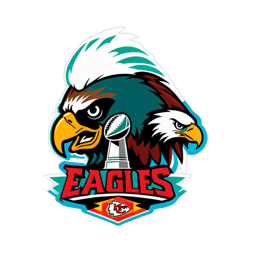 Sticker para sa Eagles vs Chiefs NFL Super Bowl 2025