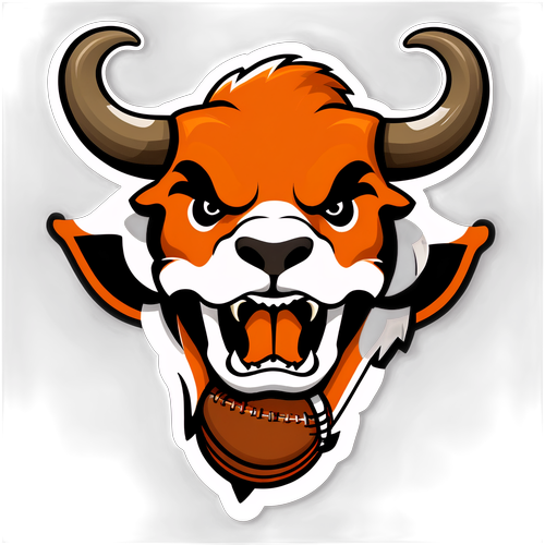 Fierce Texas Longhorns Mascot Sticker