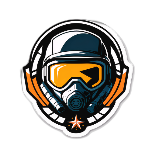 Stickerdesign: Futuristische militärische Darstellung