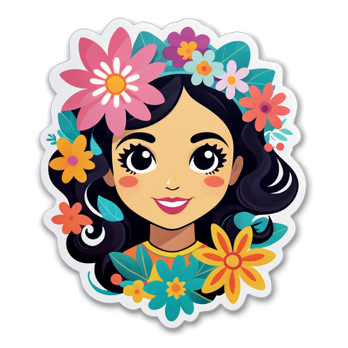 Brilla di Positività! Scopri il Nuovo Sticker di Marina La Rosa tra Fiori Incantevoli!