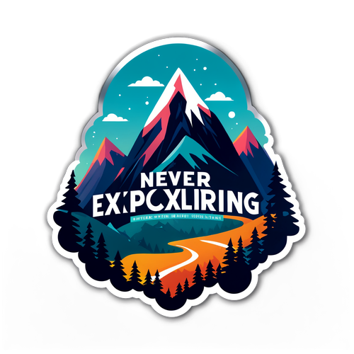 Unleash Your Inner Adventurer: The Mountain Peak Sticker That Inspires You to Never Stop Exploring!