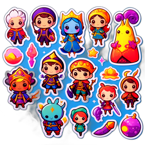 ファンタジーキャラクターアートステッカー