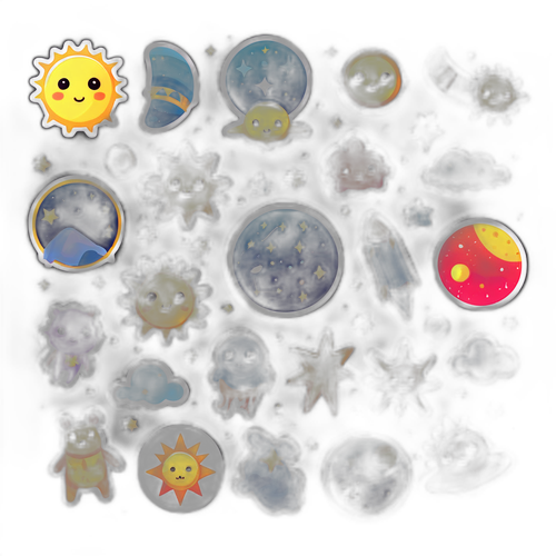 可愛星座圖案貼紙