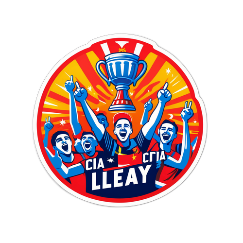 Radost fanoušků oslavujících vítězství v Copa del Rey