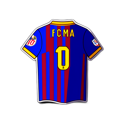 Moderne minimalistische Barcelona jersey met nummer 10