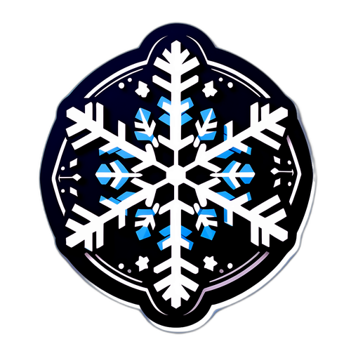 Стікери сніжинки з елементами футболу