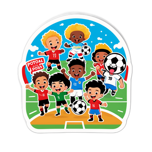 Stiker Lucu di Lapangan Sepak Bola