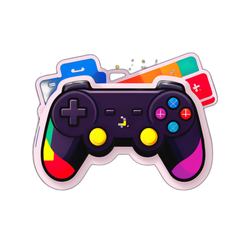 Controle Colorido com Ícones dos Jogos PS Plus