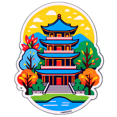 南華大學四季變遷貼紙設計
